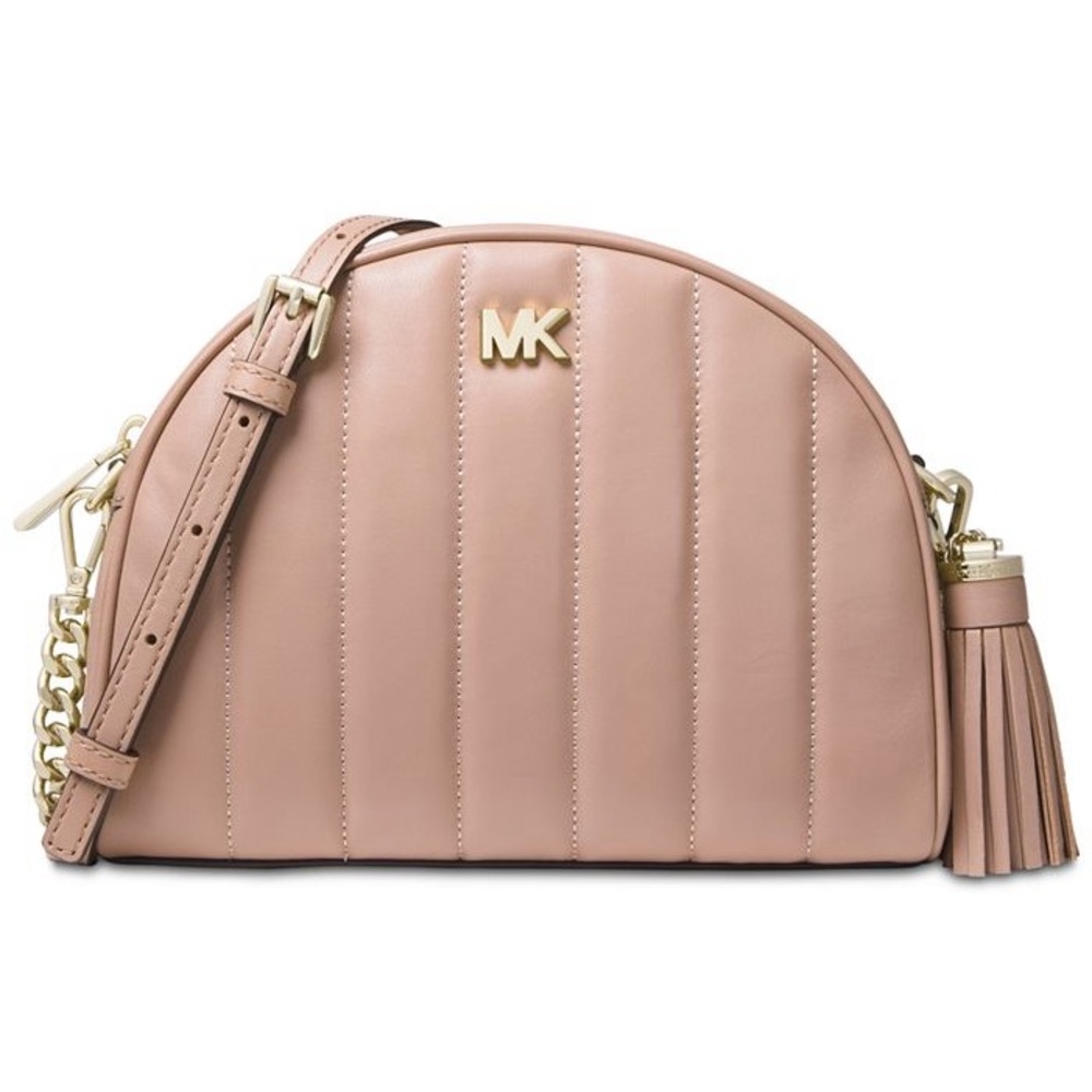 NWT Michael Kors Quilted Leather Half Moon Crossbody